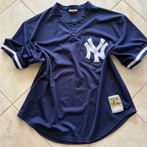 Authentic Men’s Navy Blue New York Baseball Jersey